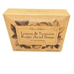 Lemon & Turmeric Kojic Acid Soap - For Face & Body (2 Bars In 1 Package)